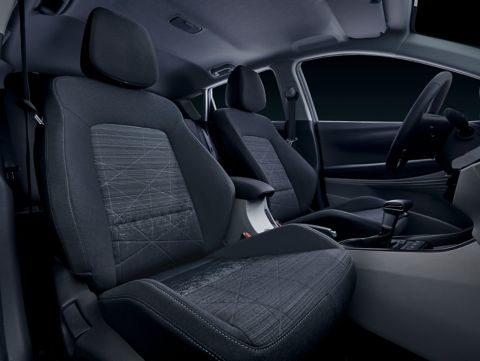 Přední sedadla nového modelu Hyundai BAYON.